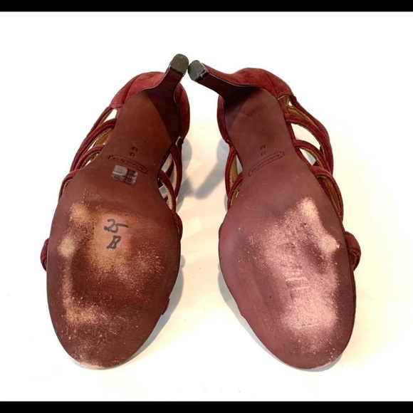 Coach "Lavania" Genuine Suede Cage Heels - Picture 7 of 9